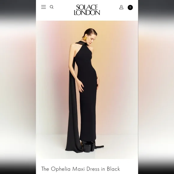 Solace London Black Maxi Dress - Picture 2 of 5